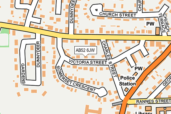 AB52 6JW map - OS OpenMap – Local (Ordnance Survey) AB52 6JW map - OS OpenMap – Local (Ordnance Survey)