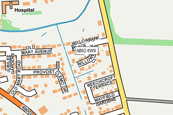 AB52 6WX map - OS OpenMap – Local (Ordnance Survey) AB52 6WX map - OS OpenMap – Local (Ordnance Survey)
