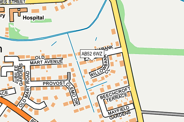 AB52 6WZ map - OS OpenMap – Local (Ordnance Survey) AB52 6WZ map - OS OpenMap – Local (Ordnance Survey)