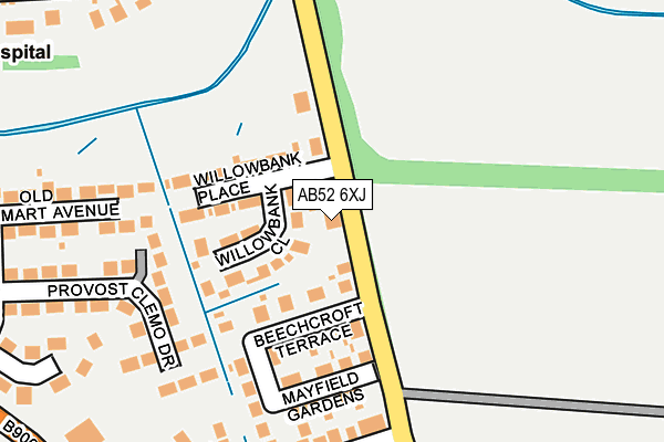 AB52 6XJ map - OS OpenMap – Local (Ordnance Survey) AB52 6XJ map - OS OpenMap – Local (Ordnance Survey)