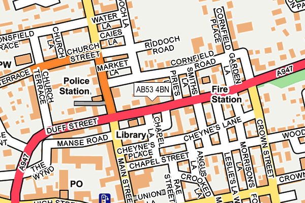 AB53 4BN map - OS OpenMap – Local (Ordnance Survey) AB53 4BN map - OS OpenMap – Local (Ordnance Survey)