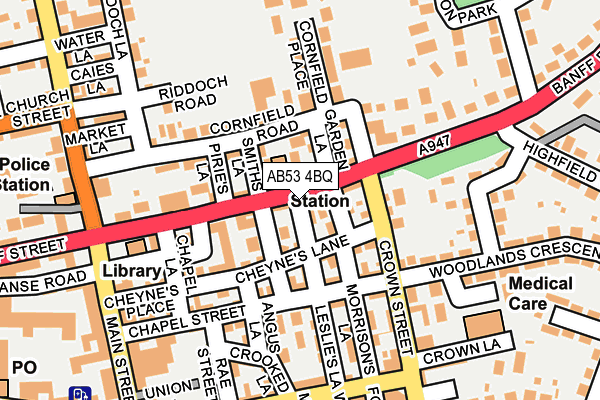 AB53 4BQ map - OS OpenMap – Local (Ordnance Survey) AB53 4BQ map - OS OpenMap – Local (Ordnance Survey)