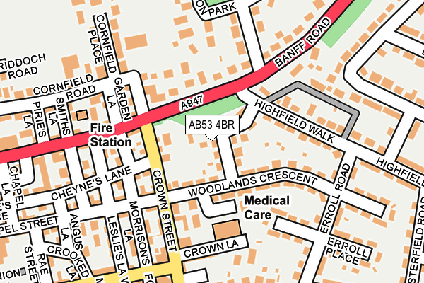 AB53 4BR map - OS OpenMap – Local (Ordnance Survey) AB53 4BR map - OS OpenMap – Local (Ordnance Survey)