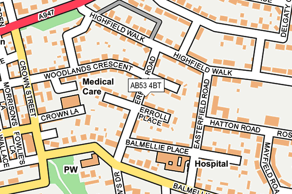 AB53 4BT map - OS OpenMap – Local (Ordnance Survey) AB53 4BT map - OS OpenMap – Local (Ordnance Survey)