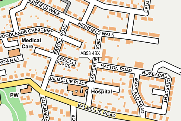AB53 4BX map - OS OpenMap – Local (Ordnance Survey) AB53 4BX map - OS OpenMap – Local (Ordnance Survey)