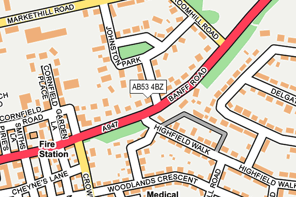 AB53 4BZ map - OS OpenMap – Local (Ordnance Survey) AB53 4BZ map - OS OpenMap – Local (Ordnance Survey)