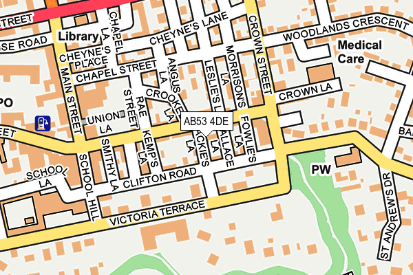 AB53 4DE map - OS OpenMap – Local (Ordnance Survey) AB53 4DE map - OS OpenMap – Local (Ordnance Survey)