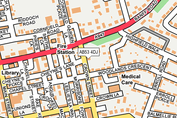 AB53 4DJ map - OS OpenMap – Local (Ordnance Survey) AB53 4DJ map - OS OpenMap – Local (Ordnance Survey)