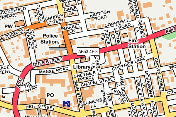 AB53 4EG map - OS OpenMap – Local (Ordnance Survey) AB53 4EG map - OS OpenMap – Local (Ordnance Survey)