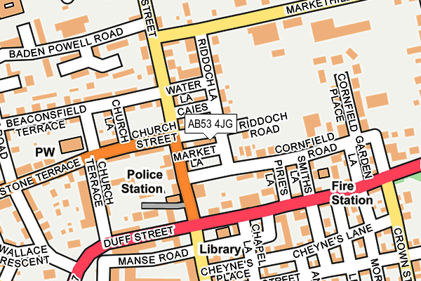 AB53 4JG map - OS OpenMap – Local (Ordnance Survey) AB53 4JG map - OS OpenMap – Local (Ordnance Survey)