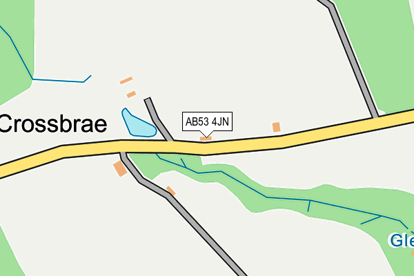 AB53 4JN map - OS OpenMap – Local (Ordnance Survey)