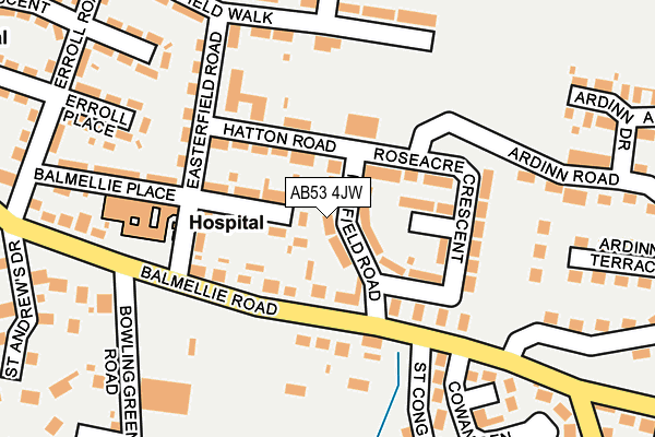 AB53 4JW map - OS OpenMap – Local (Ordnance Survey) AB53 4JW map - OS OpenMap – Local (Ordnance Survey)