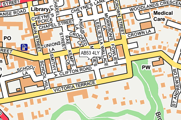 AB53 4LY map - OS OpenMap – Local (Ordnance Survey) AB53 4LY map - OS OpenMap – Local (Ordnance Survey)