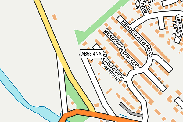 AB53 4NA map - OS OpenMap – Local (Ordnance Survey) AB53 4NA map - OS OpenMap – Local (Ordnance Survey)