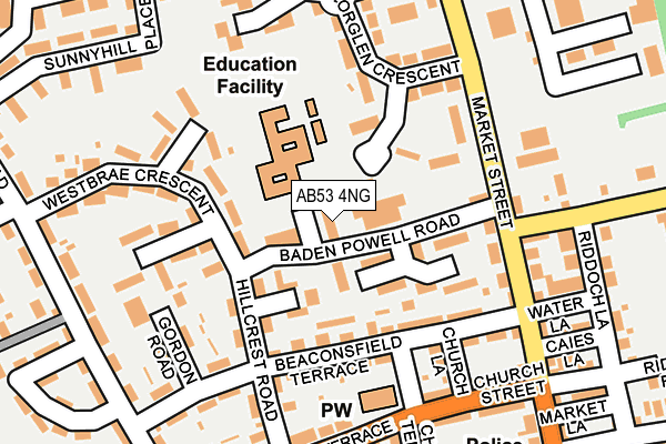 AB53 4NG map - OS OpenMap – Local (Ordnance Survey) AB53 4NG map - OS OpenMap – Local (Ordnance Survey)