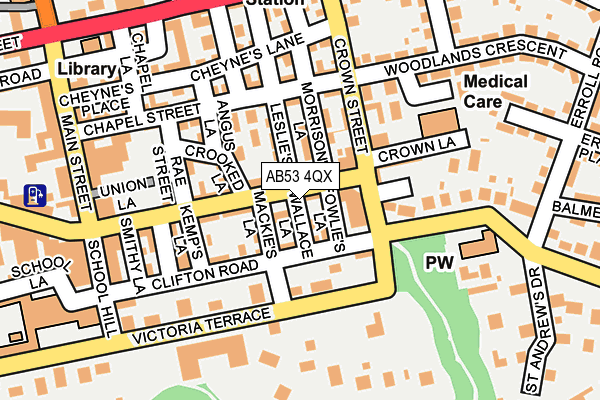 AB53 4QX map - OS OpenMap – Local (Ordnance Survey) AB53 4QX map - OS OpenMap – Local (Ordnance Survey)