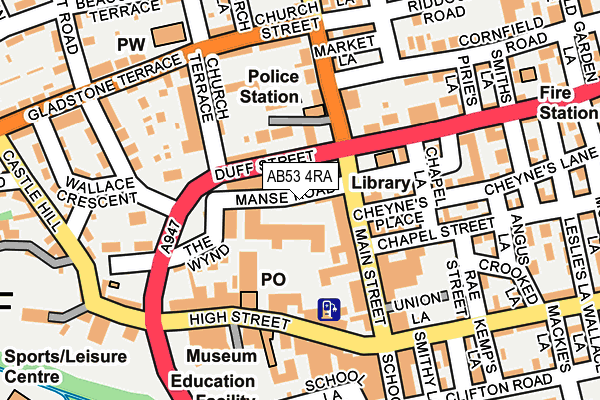 AB53 4RA map - OS OpenMap – Local (Ordnance Survey) AB53 4RA map - OS OpenMap – Local (Ordnance Survey)