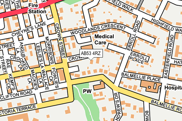 AB53 4RZ map - OS OpenMap – Local (Ordnance Survey) AB53 4RZ map - OS OpenMap – Local (Ordnance Survey)