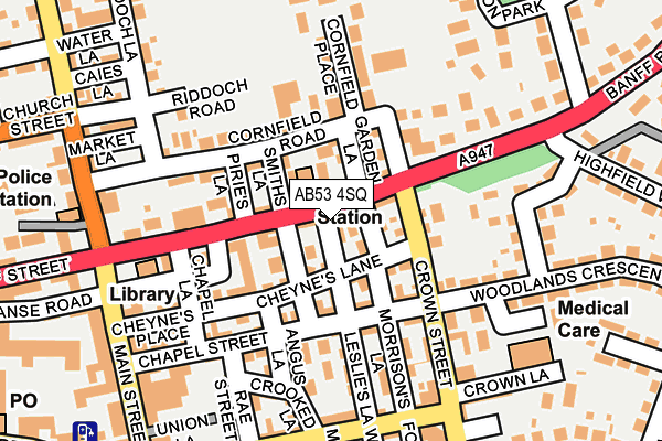 AB53 4SQ map - OS OpenMap – Local (Ordnance Survey) AB53 4SQ map - OS OpenMap – Local (Ordnance Survey)
