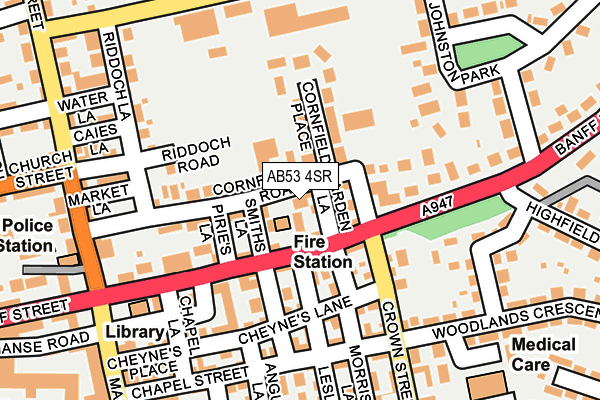 AB53 4SR map - OS OpenMap – Local (Ordnance Survey) AB53 4SR map - OS OpenMap – Local (Ordnance Survey)