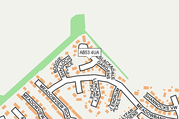 AB53 4UA map - OS OpenMap – Local (Ordnance Survey) AB53 4UA map - OS OpenMap – Local (Ordnance Survey)