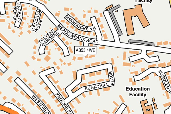 AB53 4WE map - OS OpenMap – Local (Ordnance Survey) AB53 4WE map - OS OpenMap – Local (Ordnance Survey)