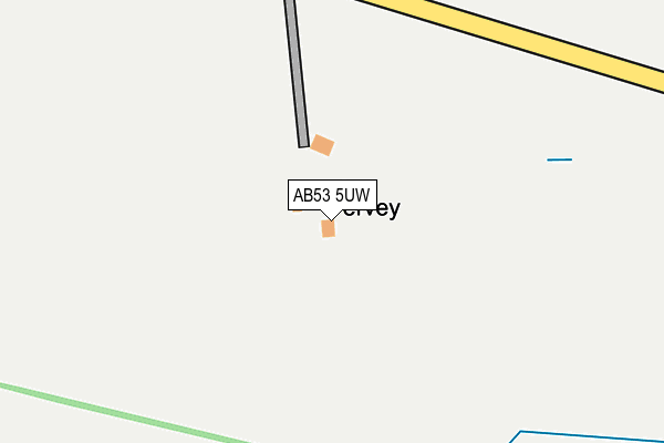 AB53 5UW map - OS OpenMap – Local (Ordnance Survey) AB53 5UW map - OS OpenMap – Local (Ordnance Survey)