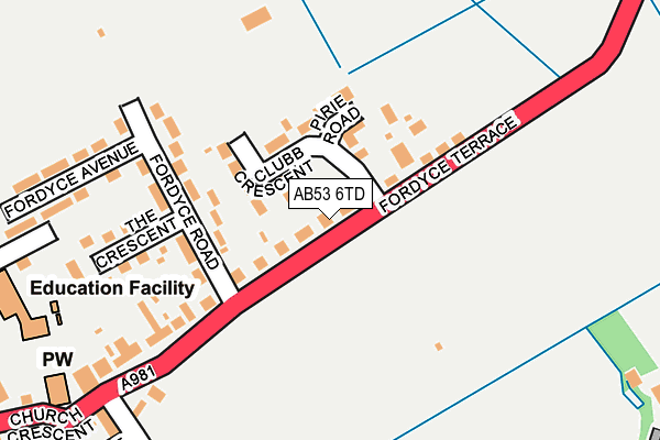 AB53 6TD map - OS OpenMap – Local (Ordnance Survey)