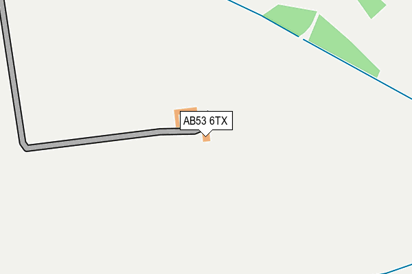 AB53 6TX map - OS OpenMap – Local (Ordnance Survey) AB53 6TX map - OS OpenMap – Local (Ordnance Survey)