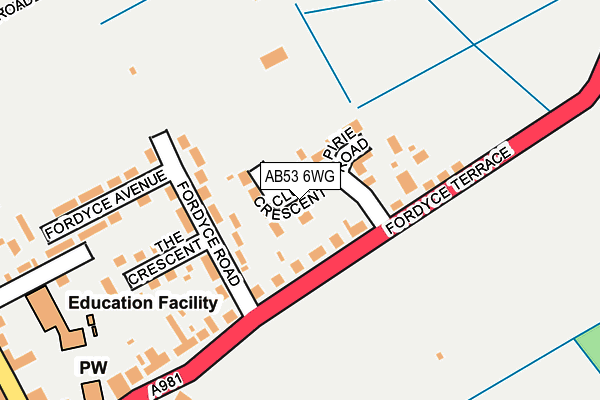 AB53 6WG map - OS OpenMap – Local (Ordnance Survey) AB53 6WG map - OS OpenMap – Local (Ordnance Survey)