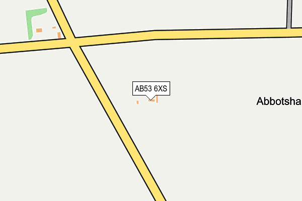 AB53 6XS map - OS OpenMap – Local (Ordnance Survey)