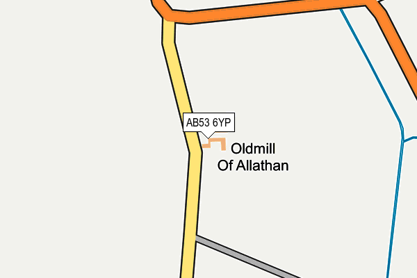 AB53 6YP map - OS OpenMap – Local (Ordnance Survey) AB53 6YP map - OS OpenMap – Local (Ordnance Survey)