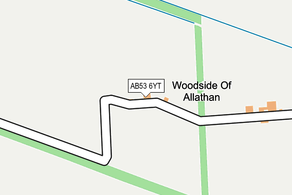AB53 6YT map - OS OpenMap – Local (Ordnance Survey) AB53 6YT map - OS OpenMap – Local (Ordnance Survey)