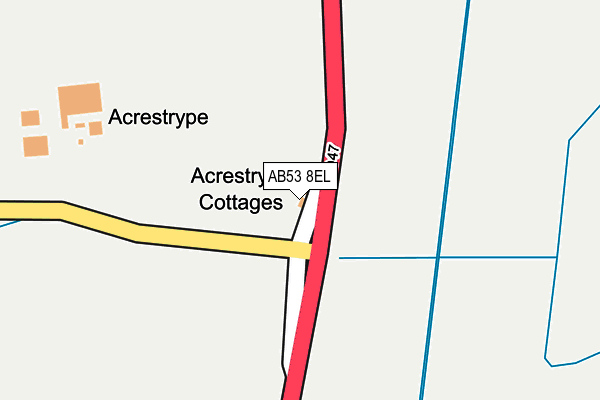 AB53 8EL map - OS OpenMap – Local (Ordnance Survey) AB53 8EL map - OS OpenMap – Local (Ordnance Survey)