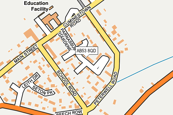 AB53 8QD map - OS OpenMap – Local (Ordnance Survey) AB53 8QD map - OS OpenMap – Local (Ordnance Survey)