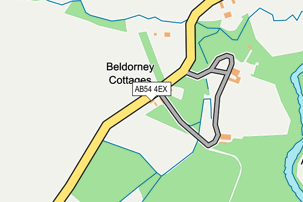 AB54 4EX map - OS OpenMap – Local (Ordnance Survey)