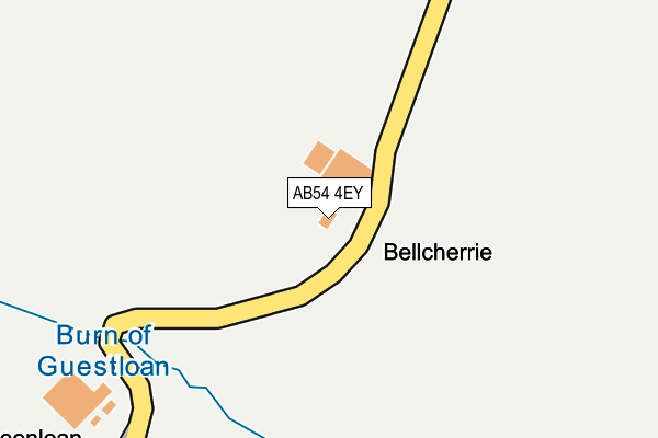 AB54 4EY map - OS OpenMap – Local (Ordnance Survey)