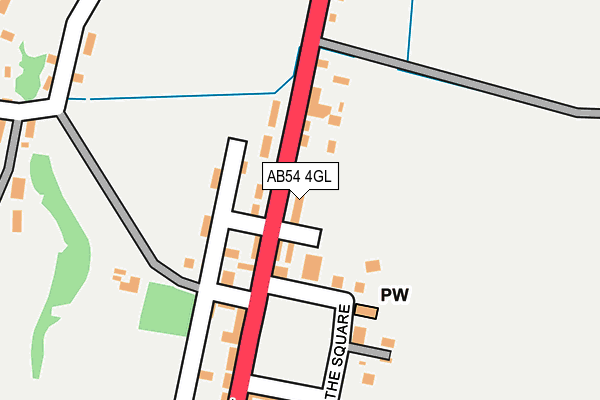 AB54 4GL map - OS OpenMap – Local (Ordnance Survey)