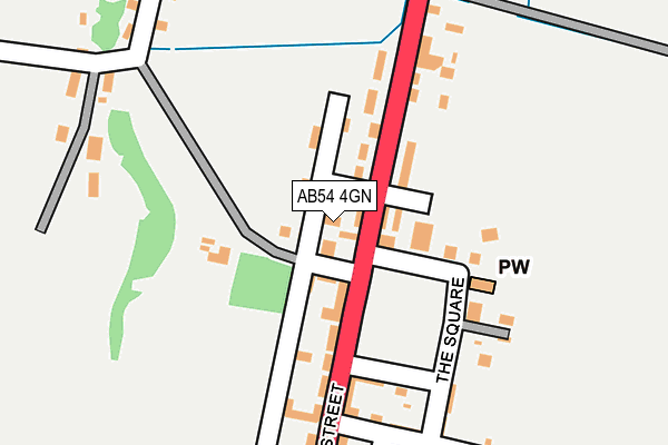 AB54 4GN map - OS OpenMap – Local (Ordnance Survey) AB54 4GN map - OS OpenMap – Local (Ordnance Survey)