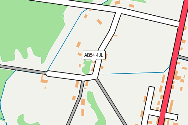 AB54 4JL map - OS OpenMap – Local (Ordnance Survey) AB54 4JL map - OS OpenMap – Local (Ordnance Survey)