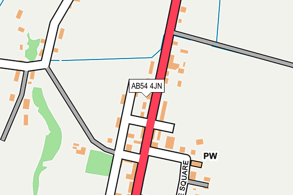 AB54 4JN map - OS OpenMap – Local (Ordnance Survey)
