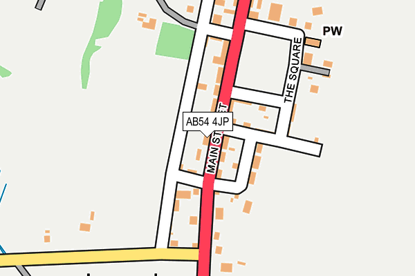 AB54 4JP map - OS OpenMap – Local (Ordnance Survey)