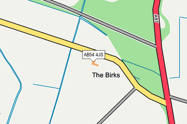 AB54 4JS map - OS OpenMap – Local (Ordnance Survey)