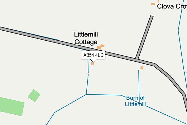 AB54 4LD map - OS OpenMap – Local (Ordnance Survey)