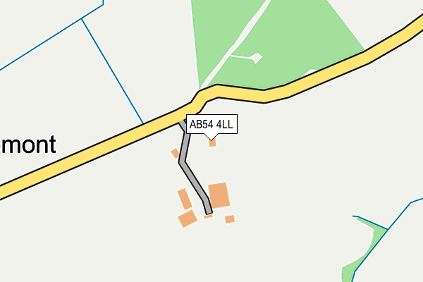 AB54 4LL map - OS OpenMap – Local (Ordnance Survey)