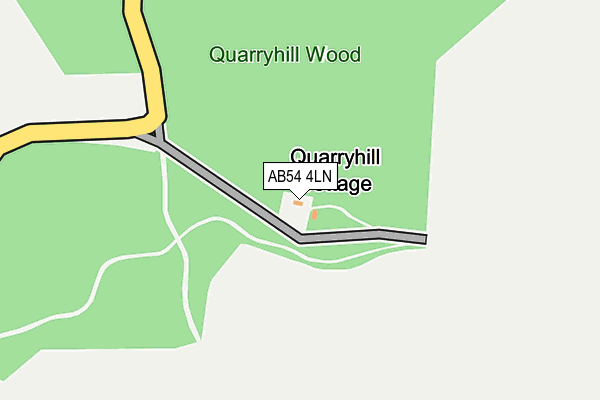AB54 4LN map - OS OpenMap – Local (Ordnance Survey) AB54 4LN map - OS OpenMap – Local (Ordnance Survey)