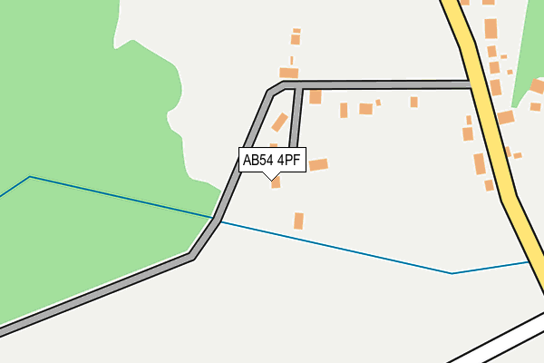 AB54 4PF map - OS OpenMap – Local (Ordnance Survey)