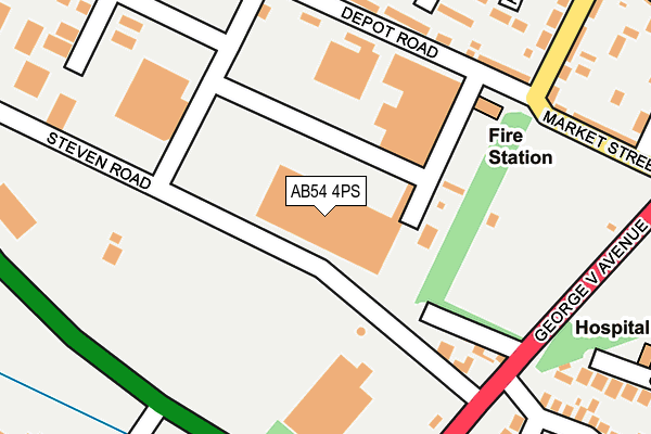 AB54 4PS map - OS OpenMap – Local (Ordnance Survey) AB54 4PS map - OS OpenMap – Local (Ordnance Survey)
