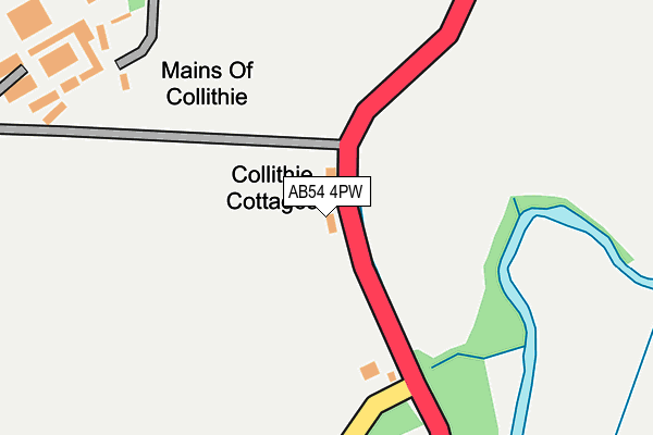 AB54 4PW map - OS OpenMap – Local (Ordnance Survey) AB54 4PW map - OS OpenMap – Local (Ordnance Survey)