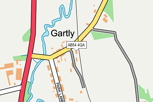 AB54 4QA map - OS OpenMap – Local (Ordnance Survey) AB54 4QA map - OS OpenMap – Local (Ordnance Survey)